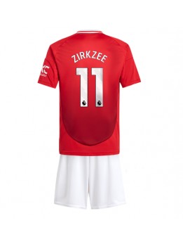 Manchester United Joshua Zirkzee #11 Dječji Domaci Dres kompleti 2024-25 Kratak Rukavima (+ kratke hlače)